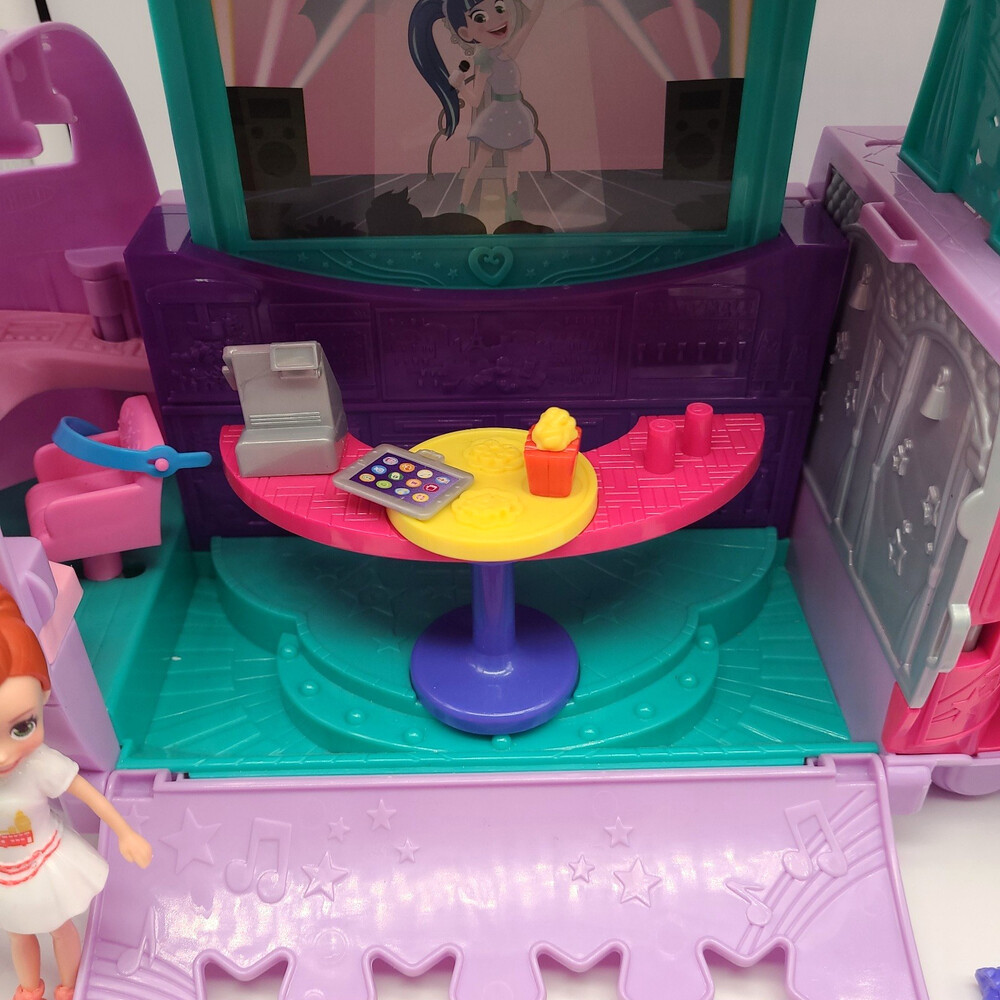 Polly Pocket Jumbo Jet Airplane Playset Mattel 2007 SUV Car Dolls Clothes Lot - Picture 5 of 16